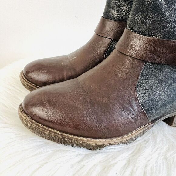 🎉Clearance🎉Patrizia Donjon Brown & Black Metallic Ankle Boots Size EU36 US5.5 - Picture 2 of 8